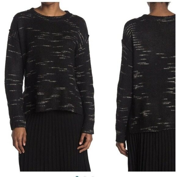 Max Studio Long Sleeve Crew Neck Sweater - Char2003 at Nordstrom Rack  size L - Picture 1 of 5